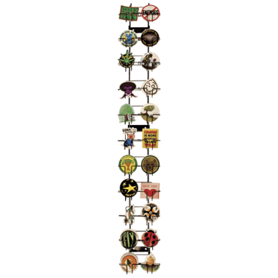 Z - 22 Slot Wall Mount Sticker Rack