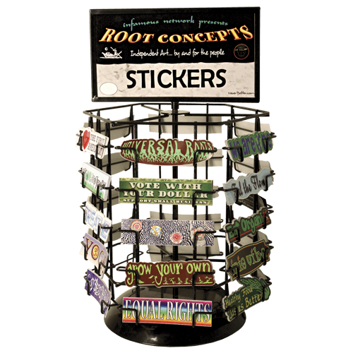 Z - 30 Slot Counter Top Sticker Rack