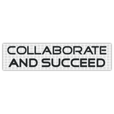 Collaborate and Succeed - Small Bumper Sticker | 505
