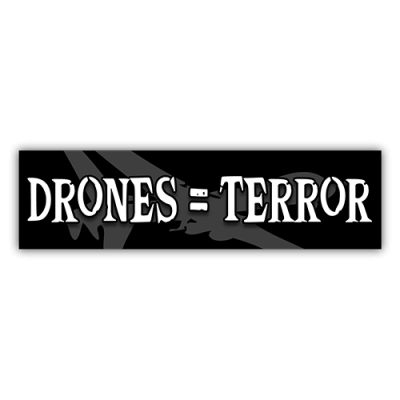 Drones = Terror - Small Bumper Sticker | 539