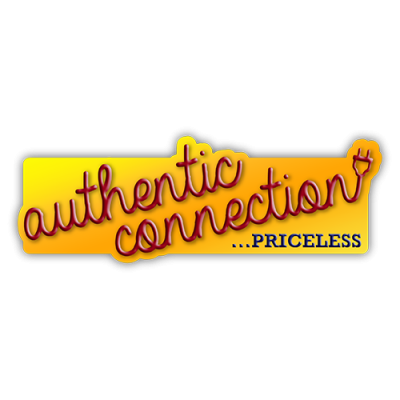 Authentic Connection...Priceless - Small Bumper Sticker | 549
