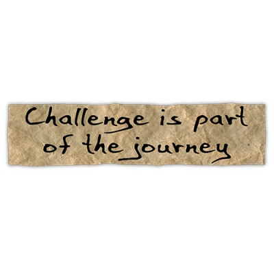 Challenge is Part of the Journey - Small Bumper Sticker | 504