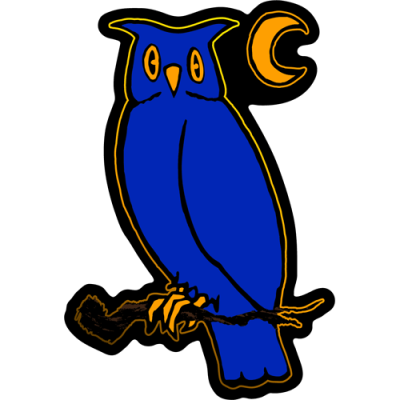 Blue Owl Sticker - Mini Sticker | 512