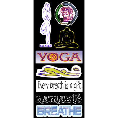 Yoga Sticker Pack - Small Bumper & Mini Stickers | 244, 368, 283, 406, 282, 231, 148, 459