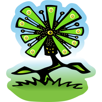 Dancing Flower - Mini Sticker | 286