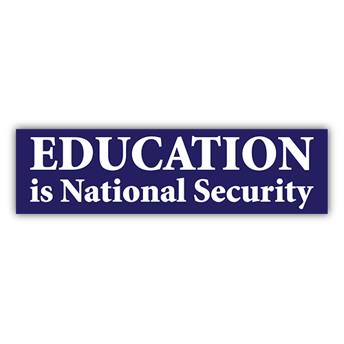 Education Is National Security Small Bumper Sticker Decal 