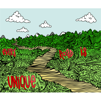 Every Road is Unique - Mini Sticker | 384