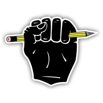 Fist and Pencil - Mini Sticker | 299