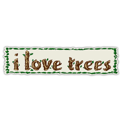 I Love Trees - Bumper Sticker | 026