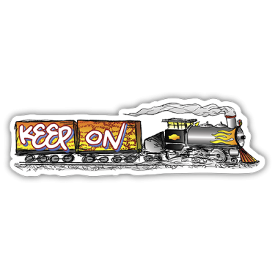 Keep on Train - Small Bumper Sticker | 456