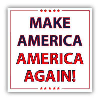 Make America America Again - Mini Sticker | 601