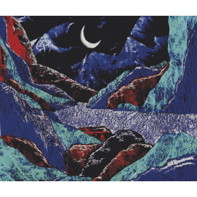 Moonlit Canyon - CLEARANCE Mini Sticker | 394