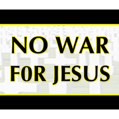 No War for Jesus - Mini Sticker | 491