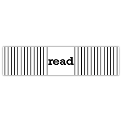 Read Between the Lines - Small Bumper Sticker | 324