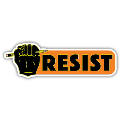 Resist - Small Bumper Sticker | 590