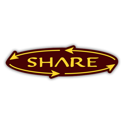 Share - Small Bumper Sticker | 243