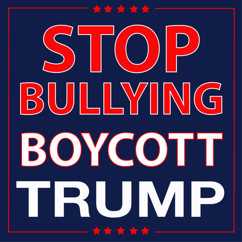 Stop Bullying Boycott Trump Bumper Sticker - Root Concepts