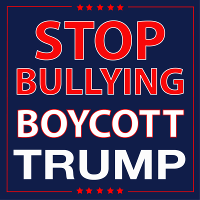 Stop Bullying Boycott Trump Bumper Sticker