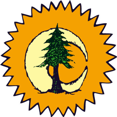 Sun Moon Pine Tree  - [Clear] Mini Sticker | 306