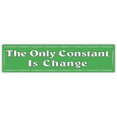The Only Constant is Change - Bumper Sticker | 017