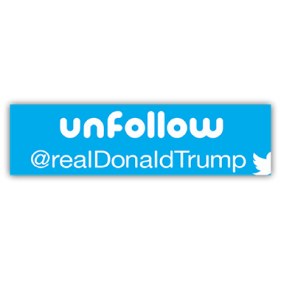 Unfollow Trump - Small Bumper Sticker | 597