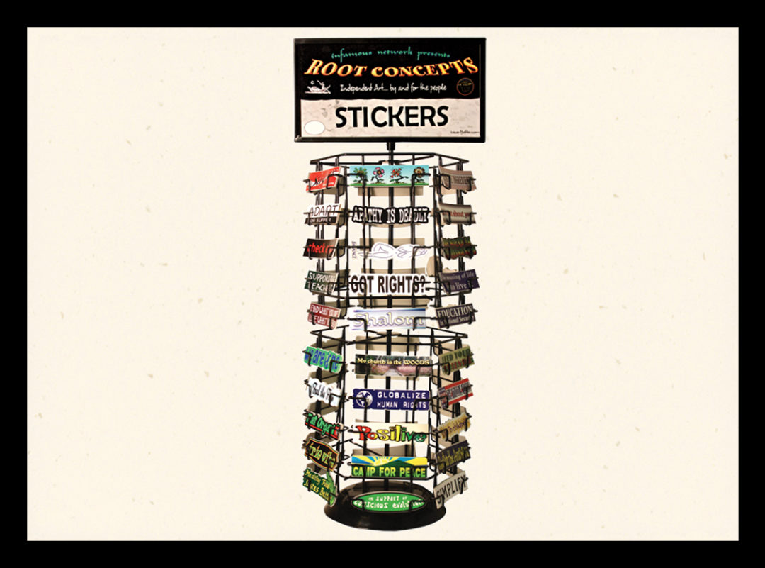 60 Slot Counter Top Sticker Display