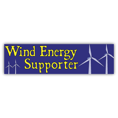 Wind Energy Supporter - Small Bumper Sticker | 463