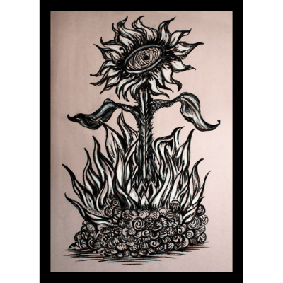 Zentangle Sunflower - Mini Sticker | 567