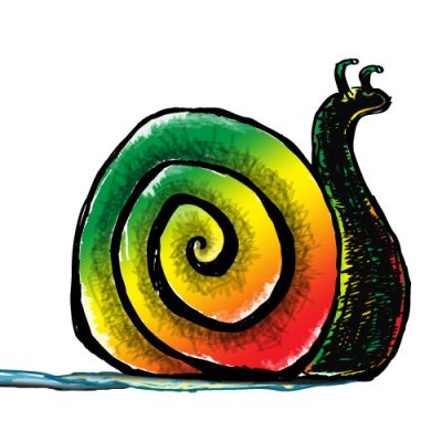 Rasta Snail - 8x10 Canvas Print